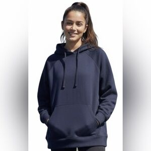 LeZe The Label Navy Hooded Unisex Sweatshirt Pullover , Size Large